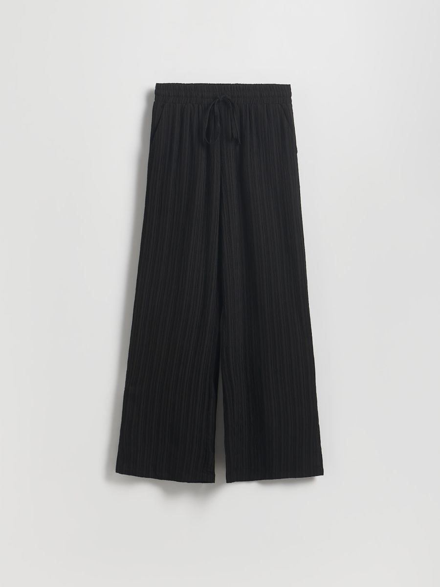 Structural fabric trousers - black - RESERVED