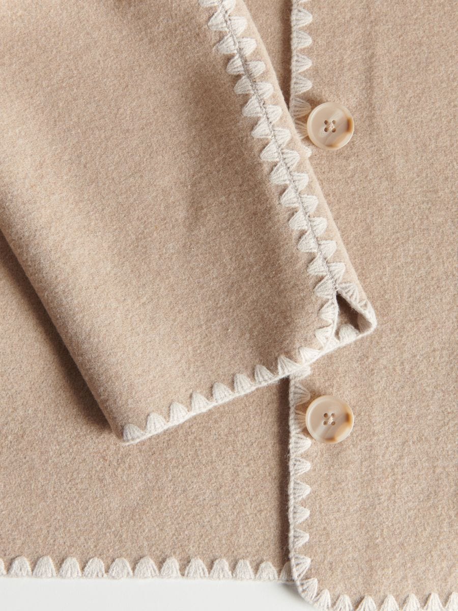 Jacke mit Wollanteil - beige - RESERVED - 5