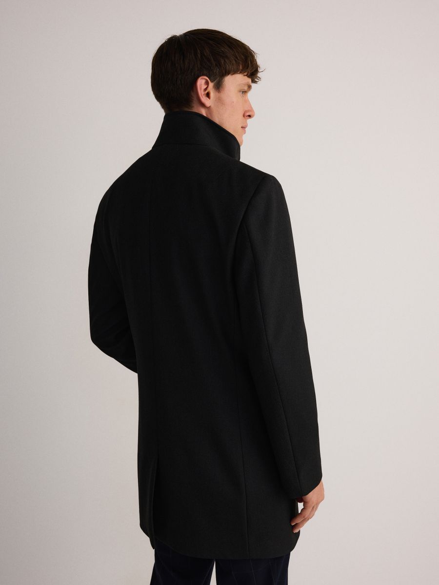 Coat with stand up collar - black - RESERVED - 3