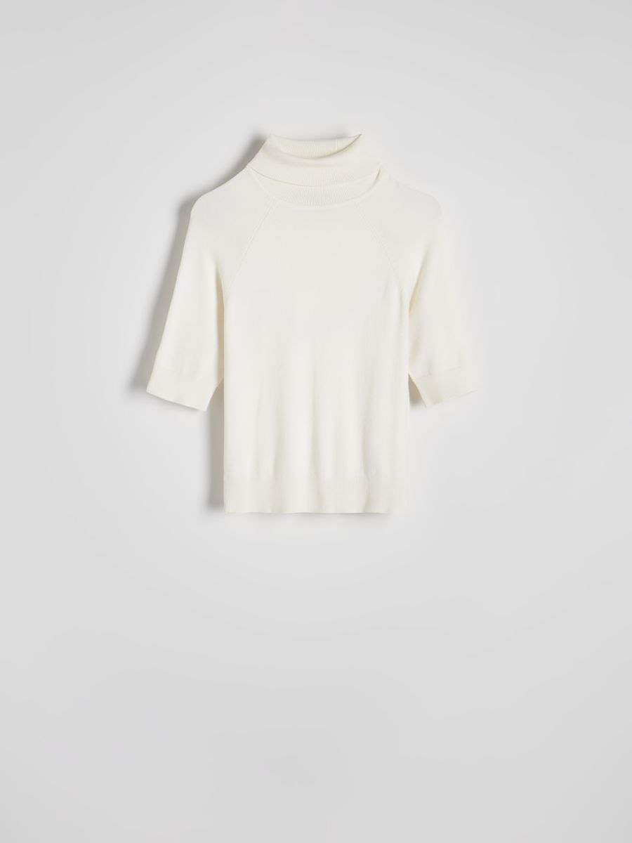 Viscose rich turtleneck - nude - RESERVED - 3