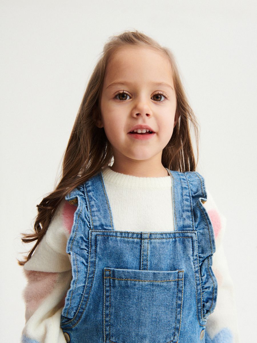 Denim dungarees with ruffle details - blue jeans - RESERVED - 4