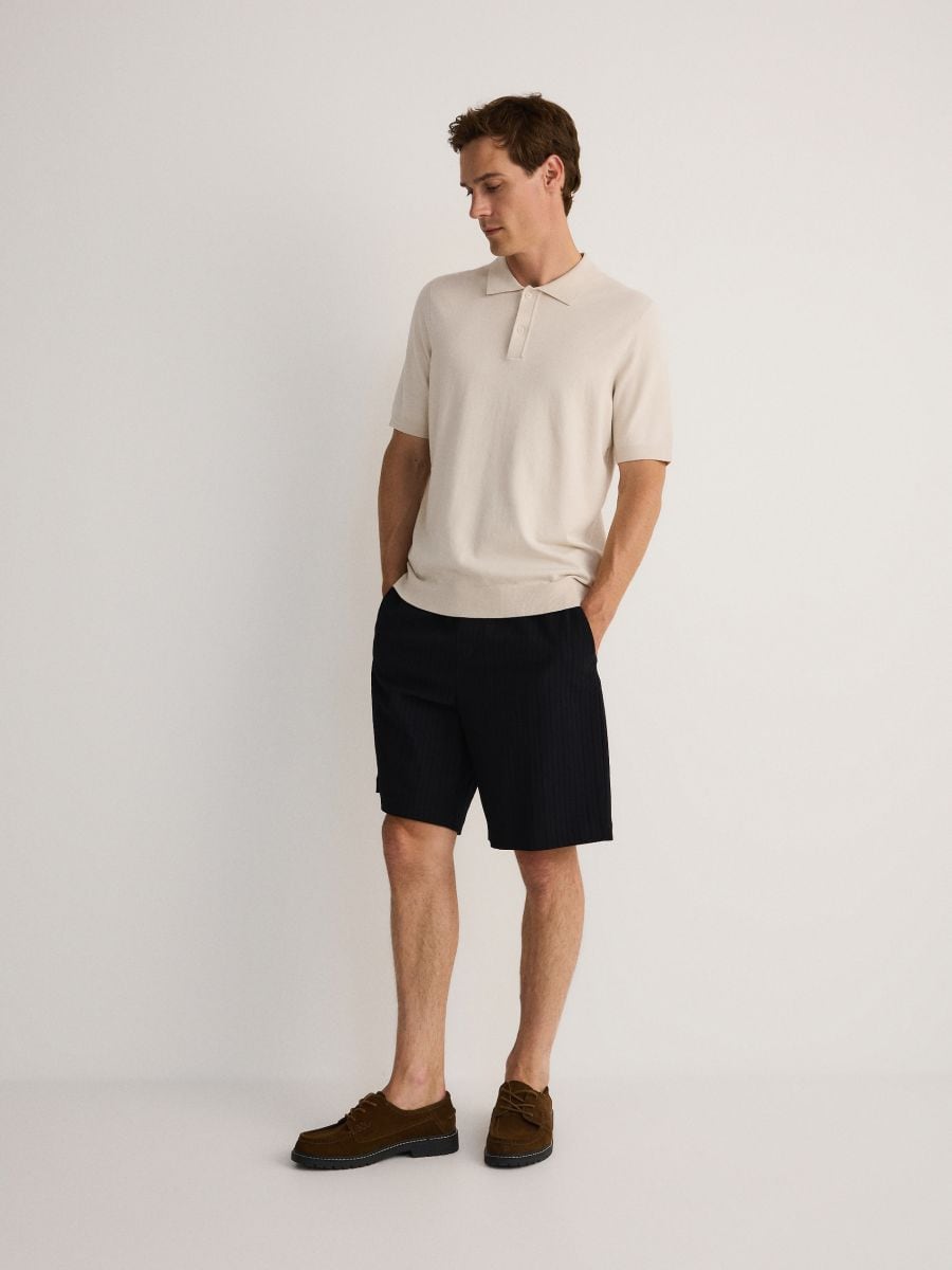 Loose shorts with tie detail - black - RESERVED - 2