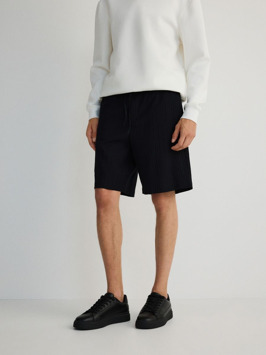 Loose shorts with tie detail - black - RESERVED - 4