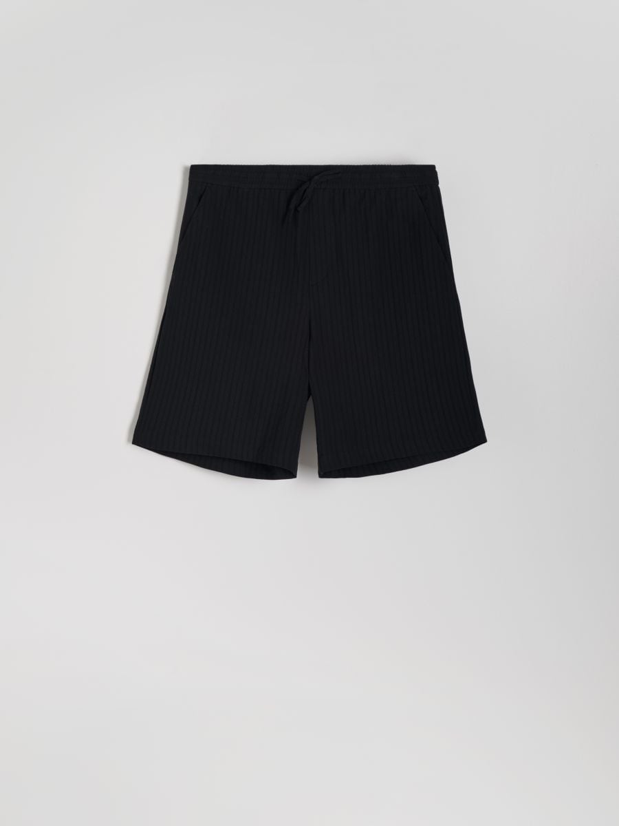 Loose shorts with tie detail - black - RESERVED - 4