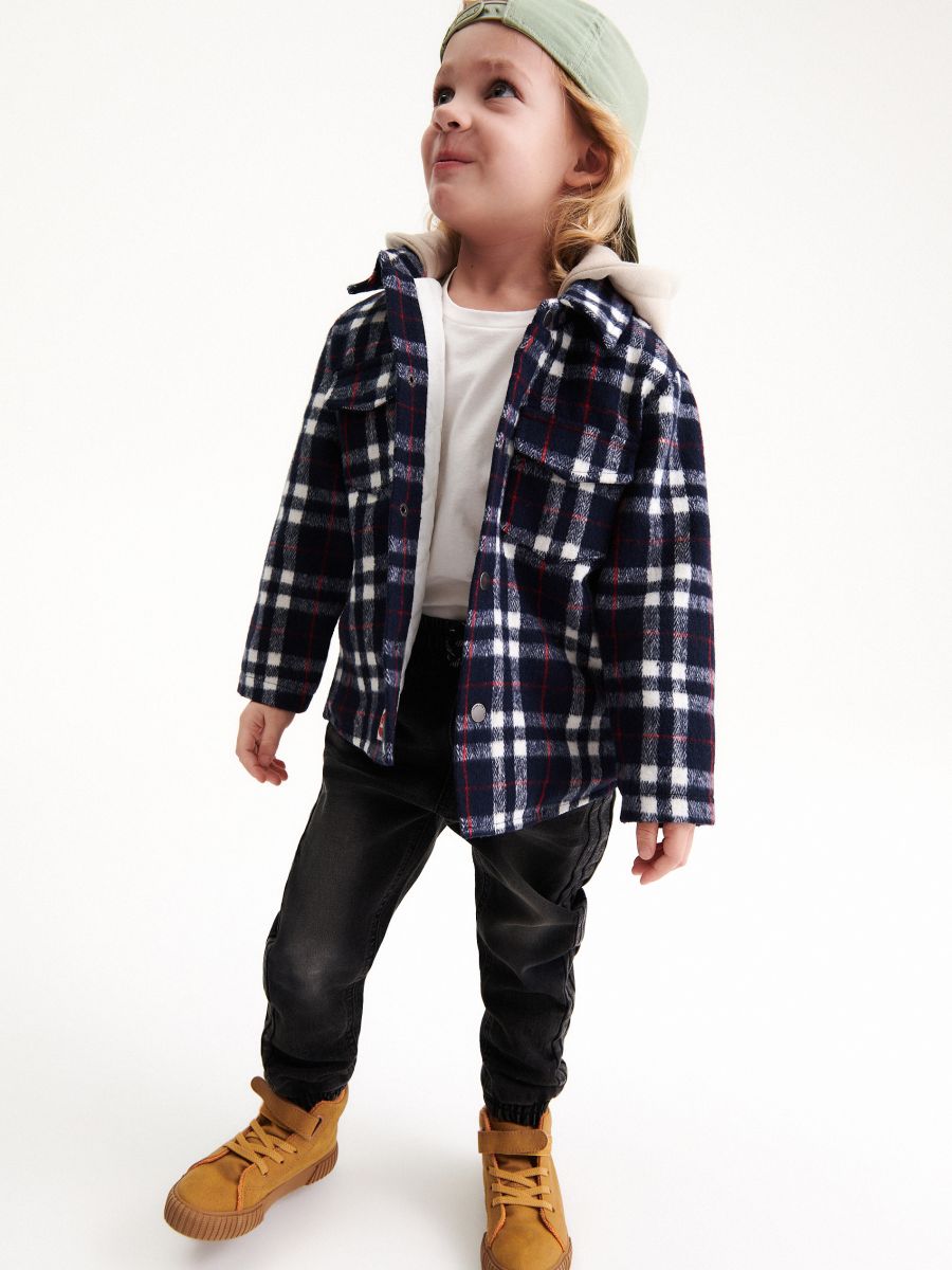 Insulated jacket with hood - navy - RESERVED - 3