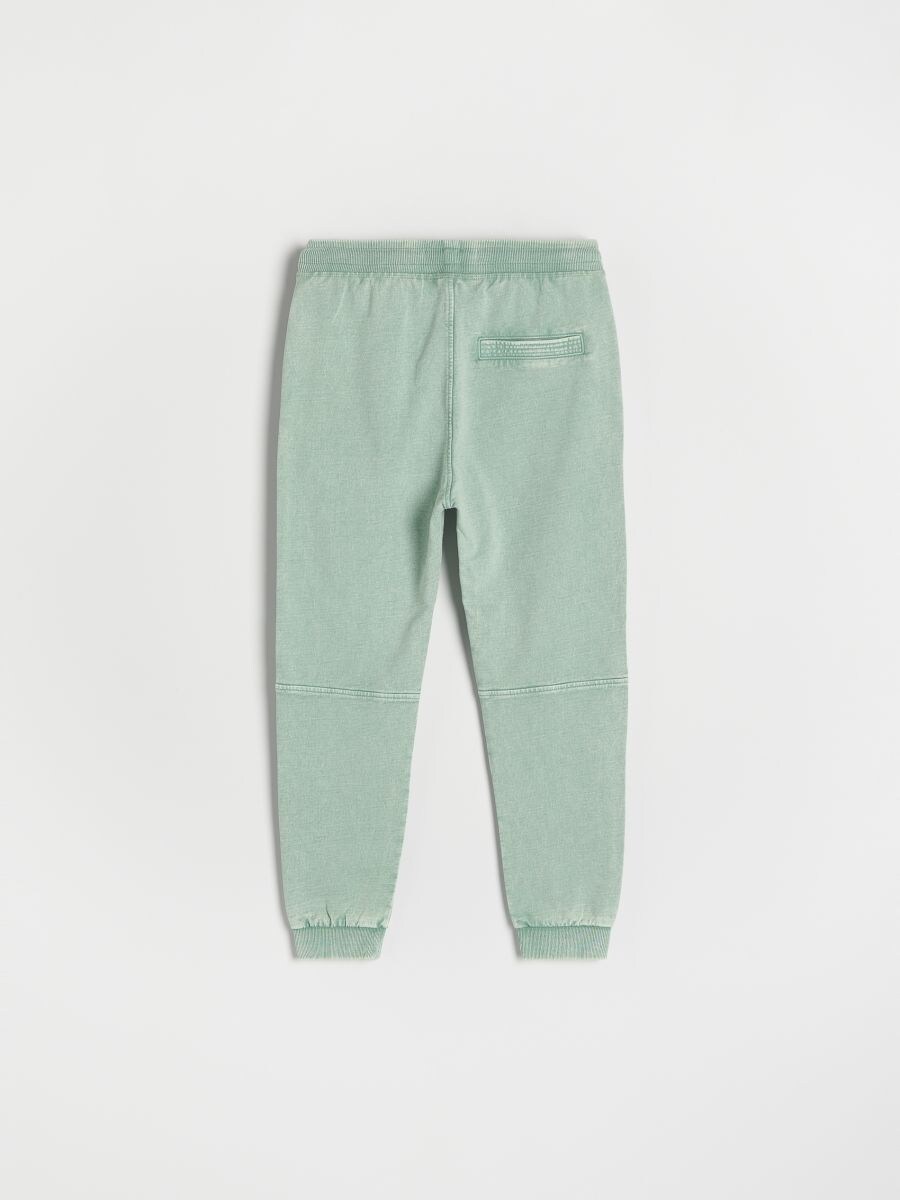 Sweatpants with wash effect - pale green - RESERVED - 6