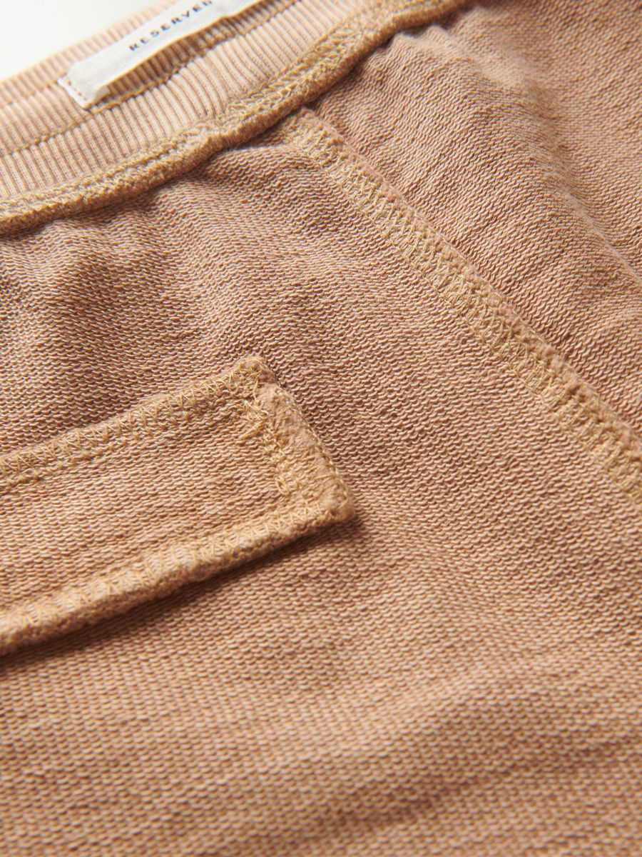 Sweatpants with wash effect - beige - RESERVED - 3