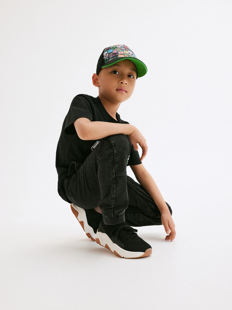Sweatpants with wash effect - black - RESERVED - 3