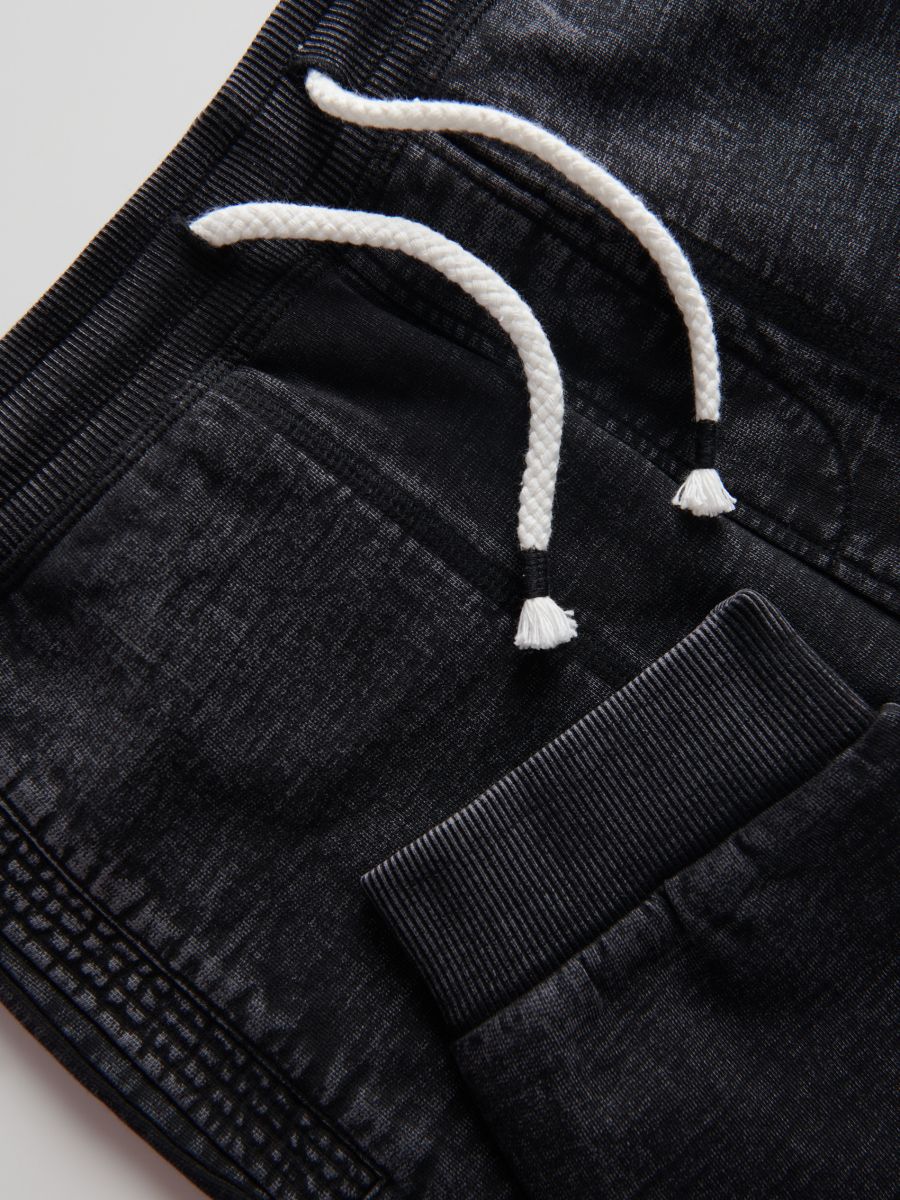 Sweatpants with wash effect - black - RESERVED - 5