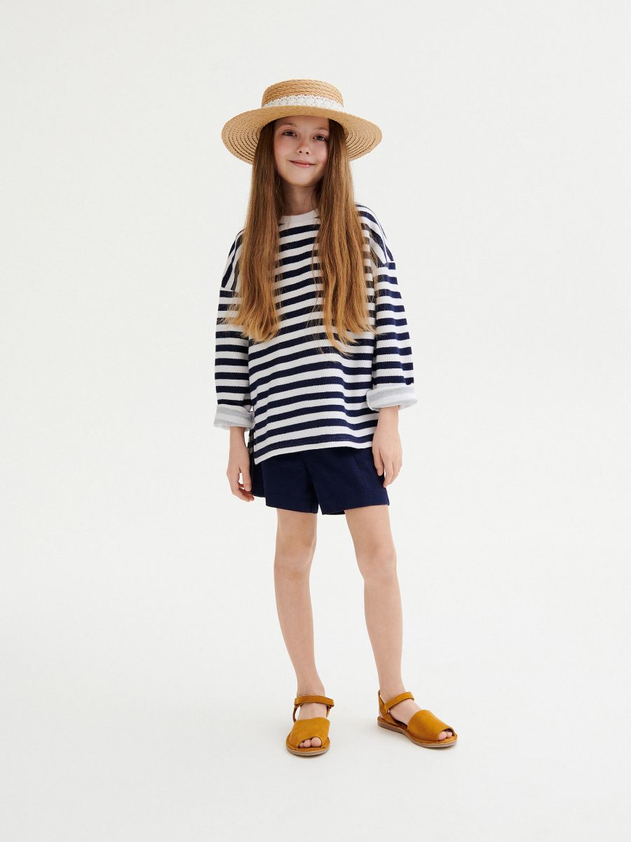 Buttoned shorts - navy - RESERVED - 5