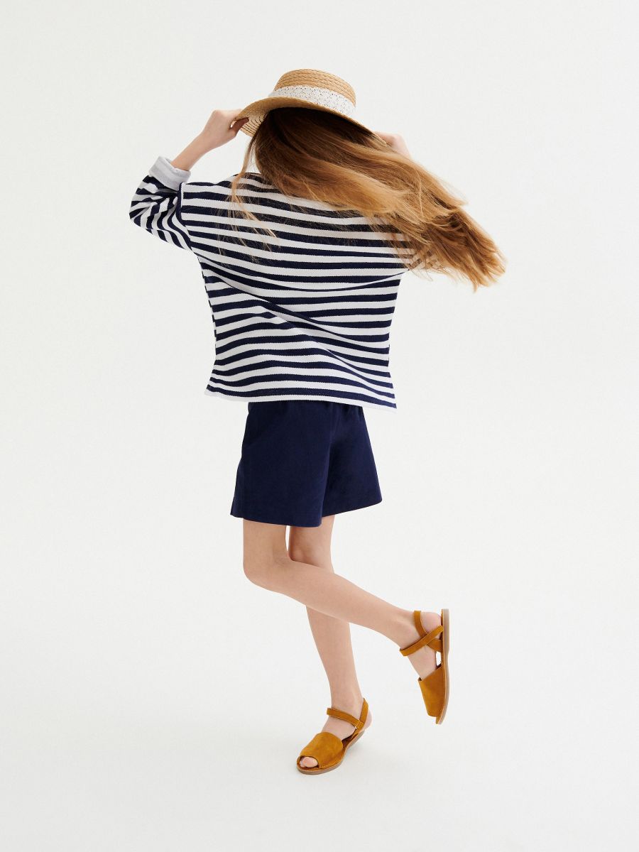 Buttoned shorts - navy - RESERVED - 6