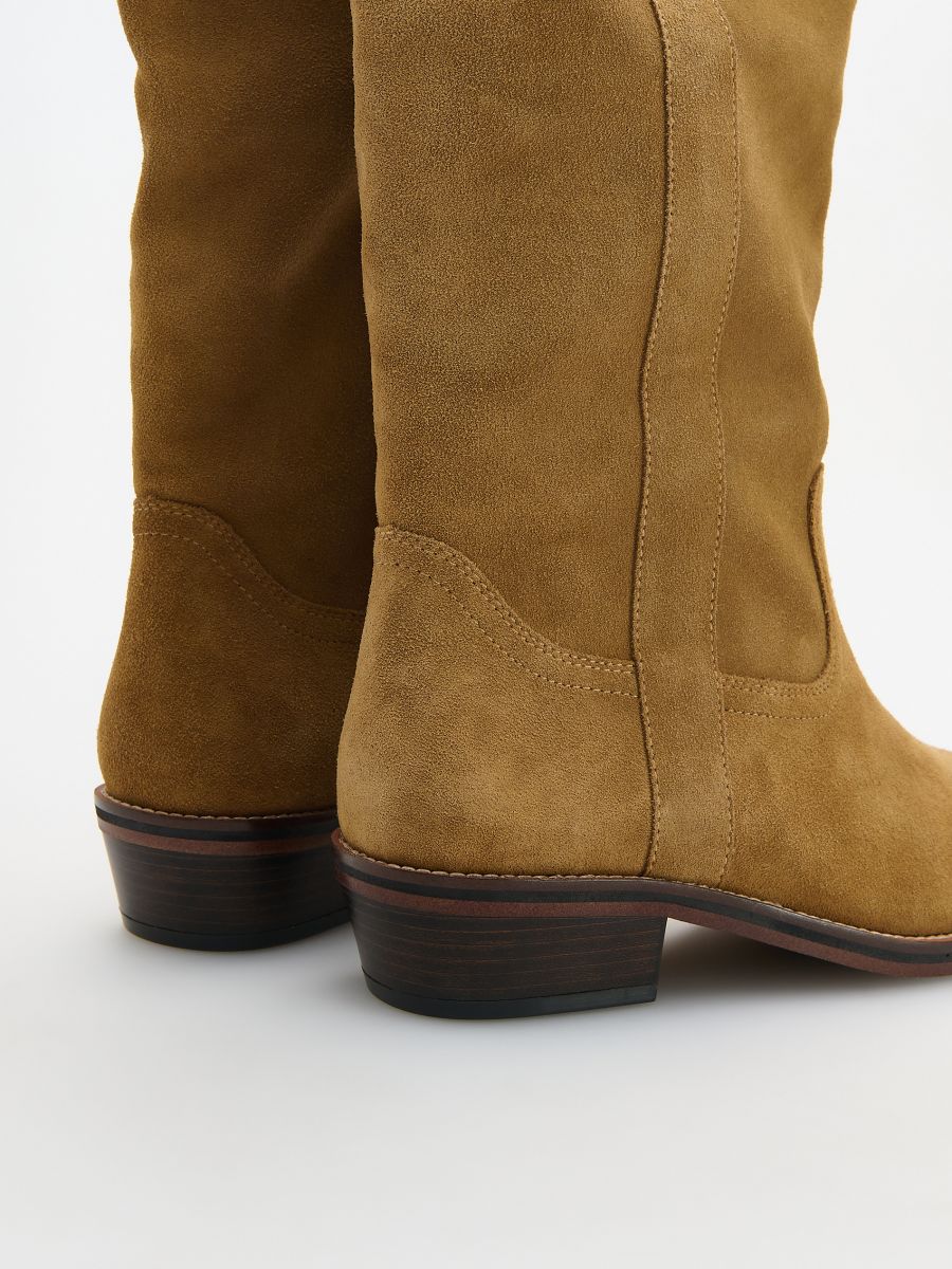 Mustard fashion ladies boots