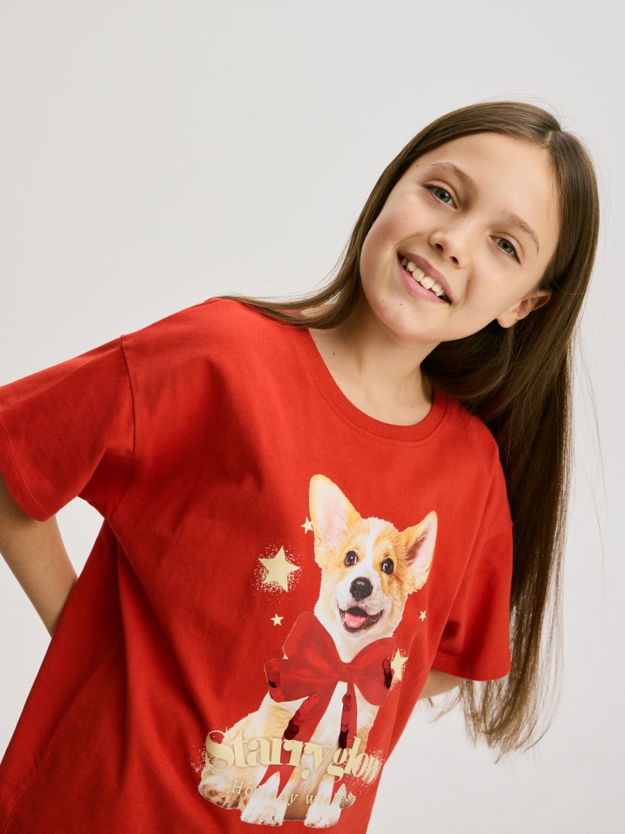 Jul-t-shirt - röd - RESERVED