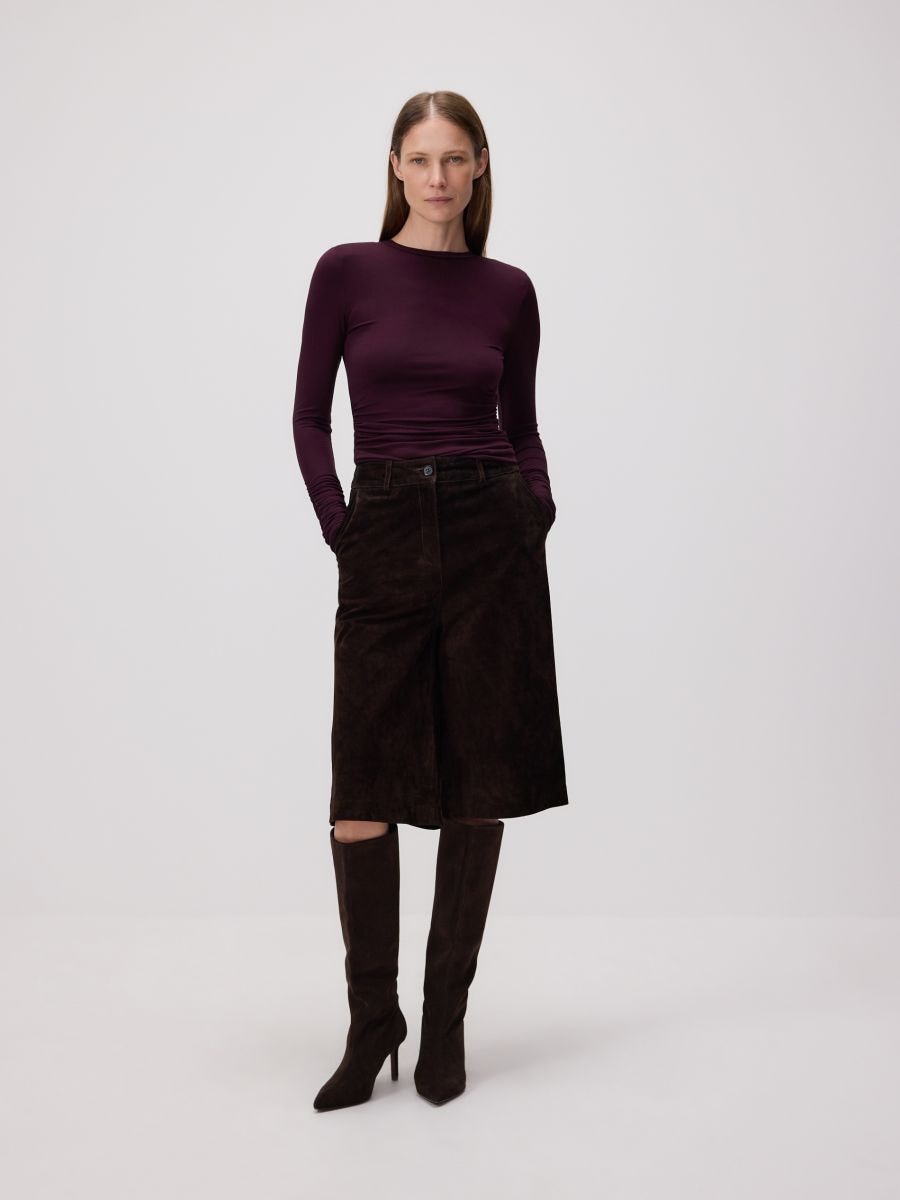 LADIES` BLOUSE - dark violet - RESERVED