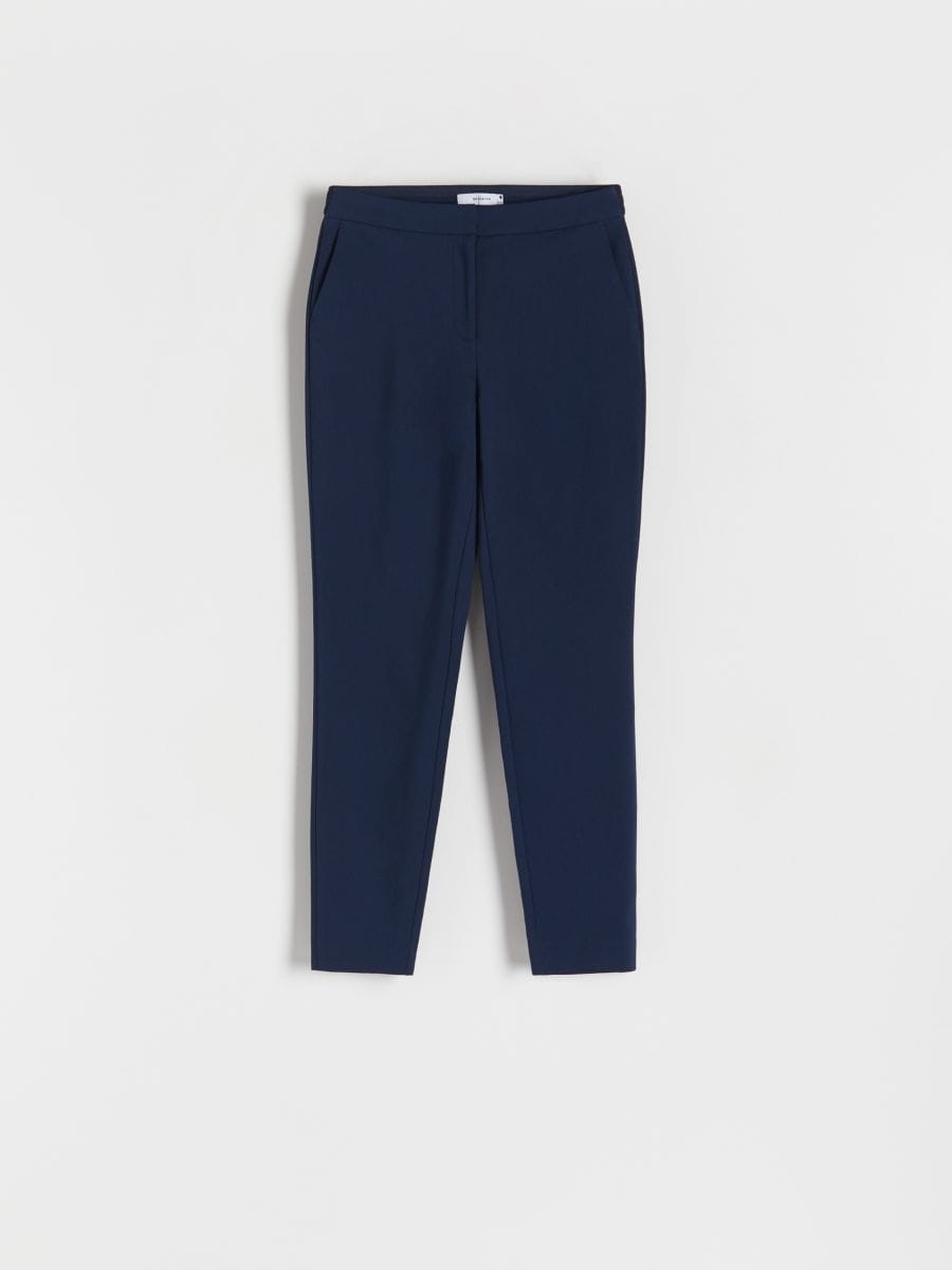Cotton trousers - navy - RESERVED