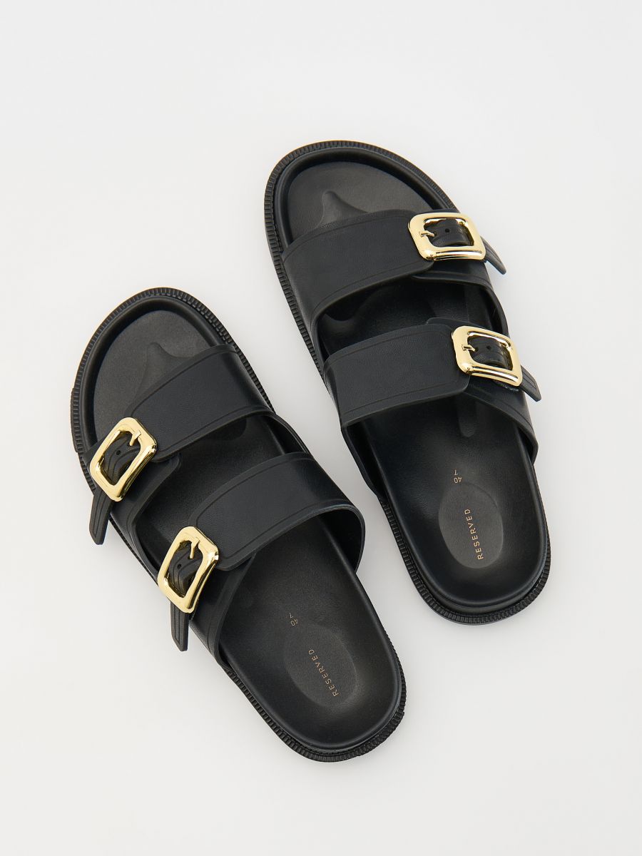Sliders with buckles - black - RESERVED - 2