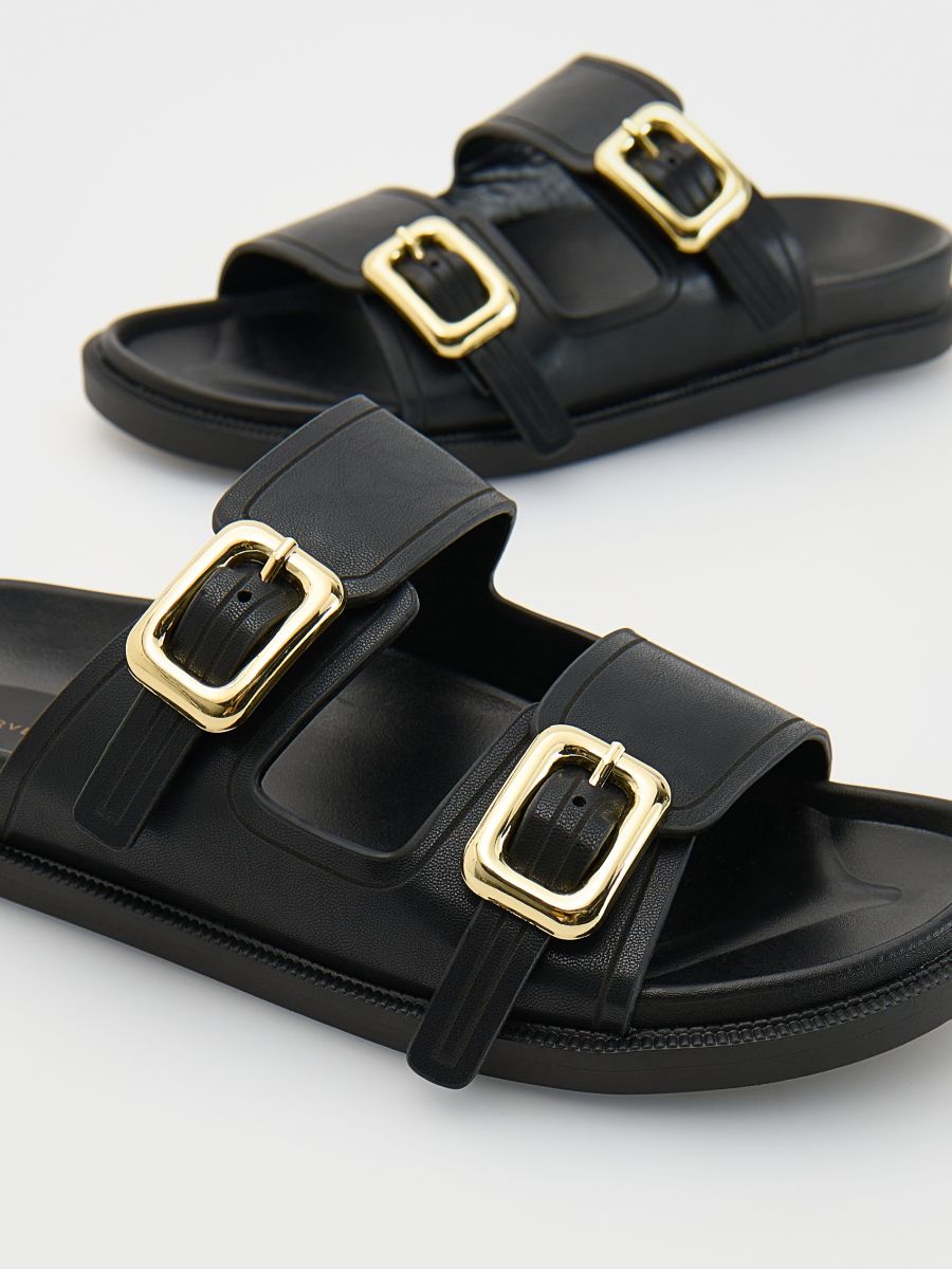 Sliders with buckles - black - RESERVED - 4