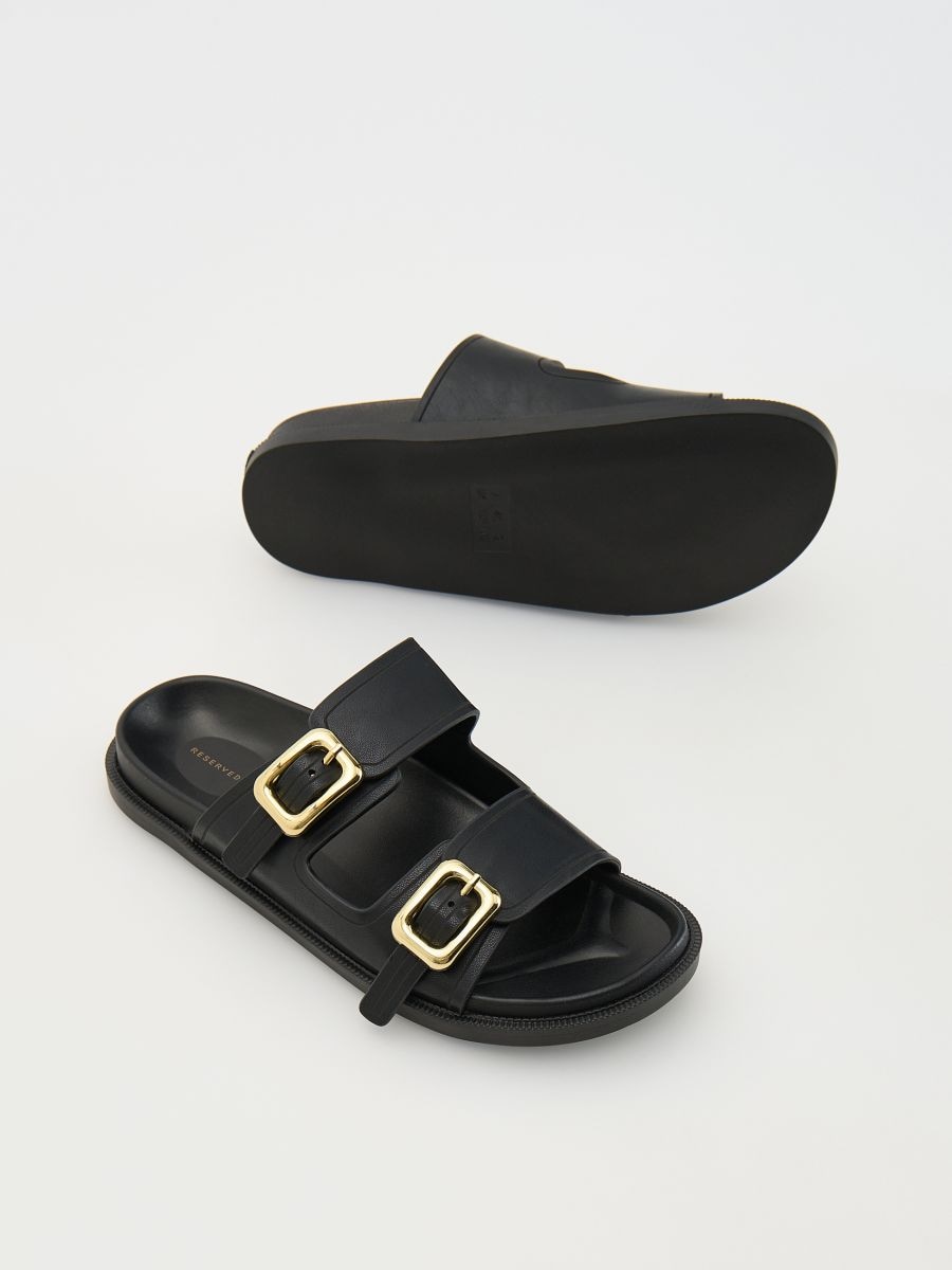 Sliders with buckles - black - RESERVED - 5
