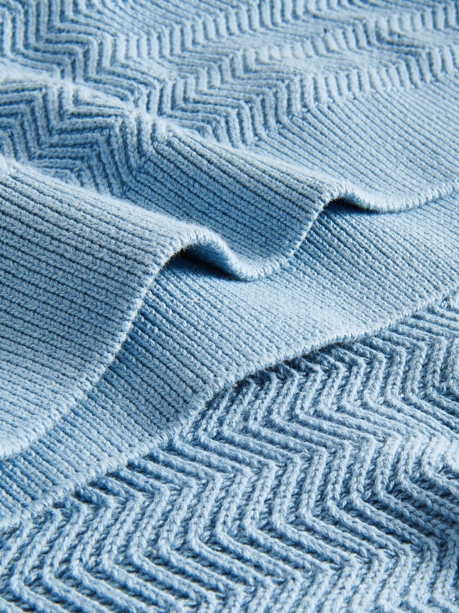 Pull en maille structurée - bleu clair - RESERVED - 5