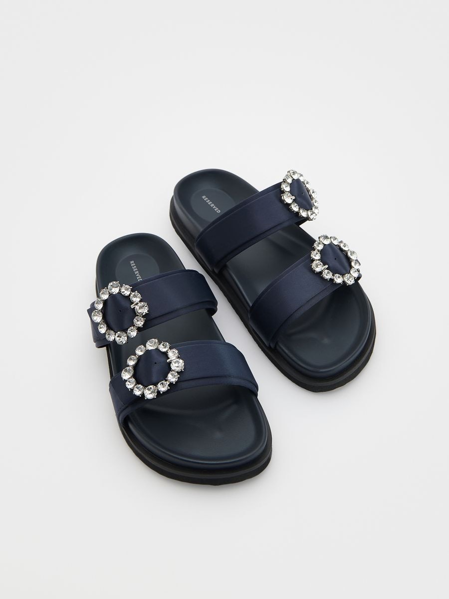 Sliders with buckles - navy - RESERVED - 3