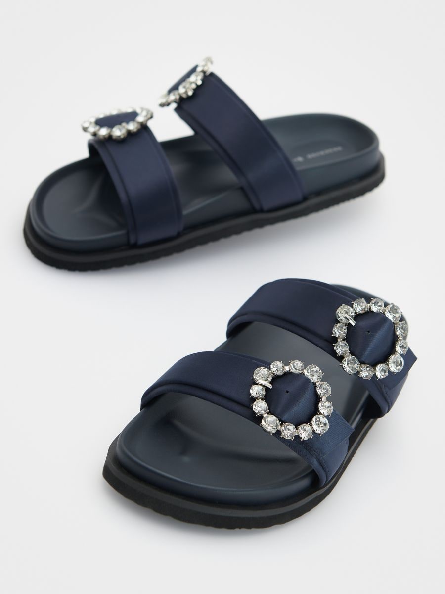 Sliders with buckles - navy - RESERVED - 4