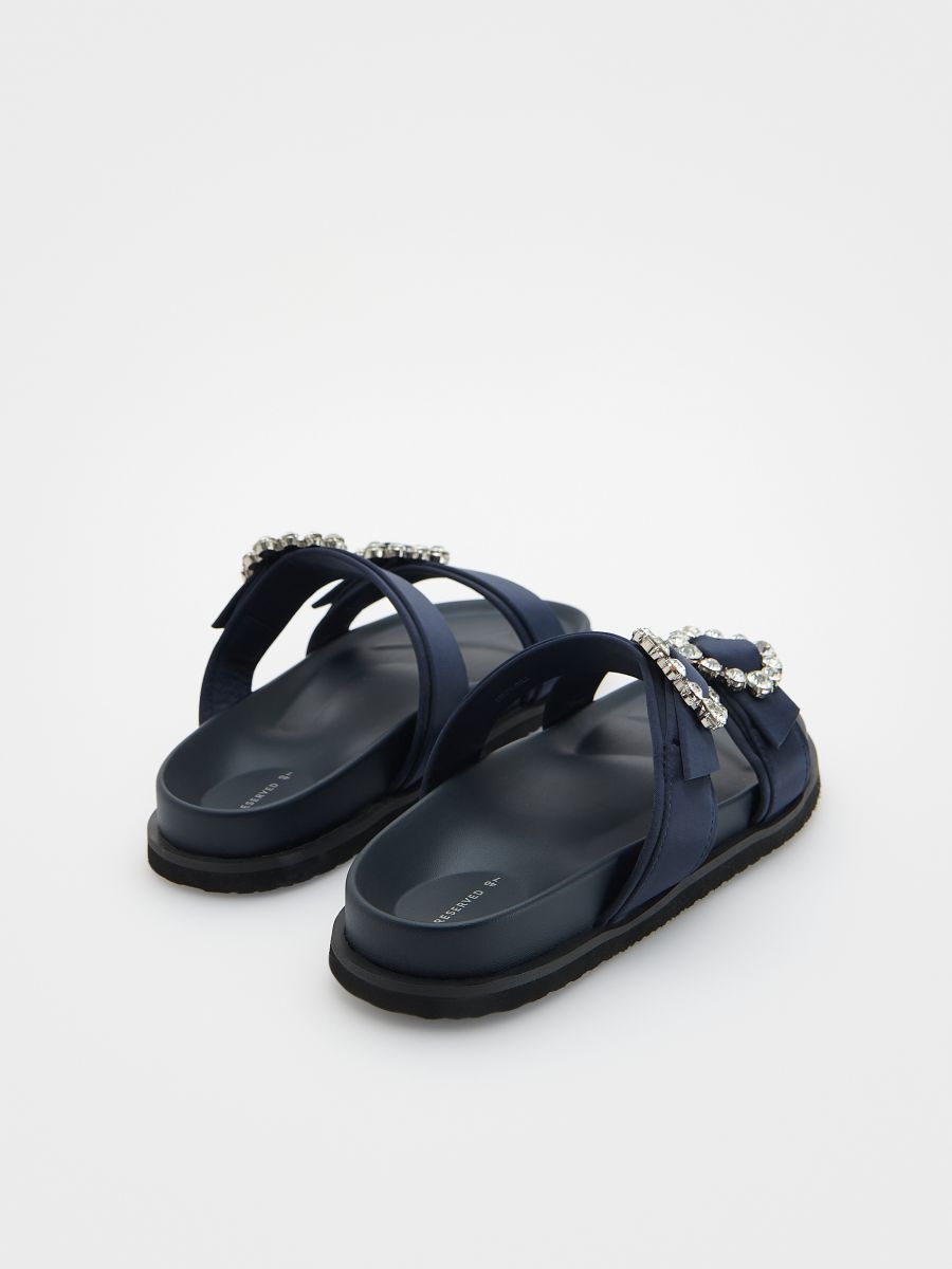 Sliders with buckles - navy - RESERVED - 5