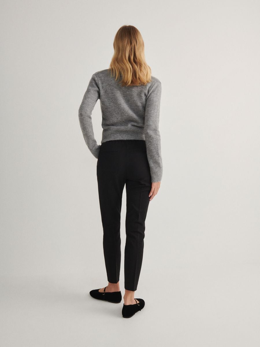 Trousers with pressed crease - black - RESERVED - 3