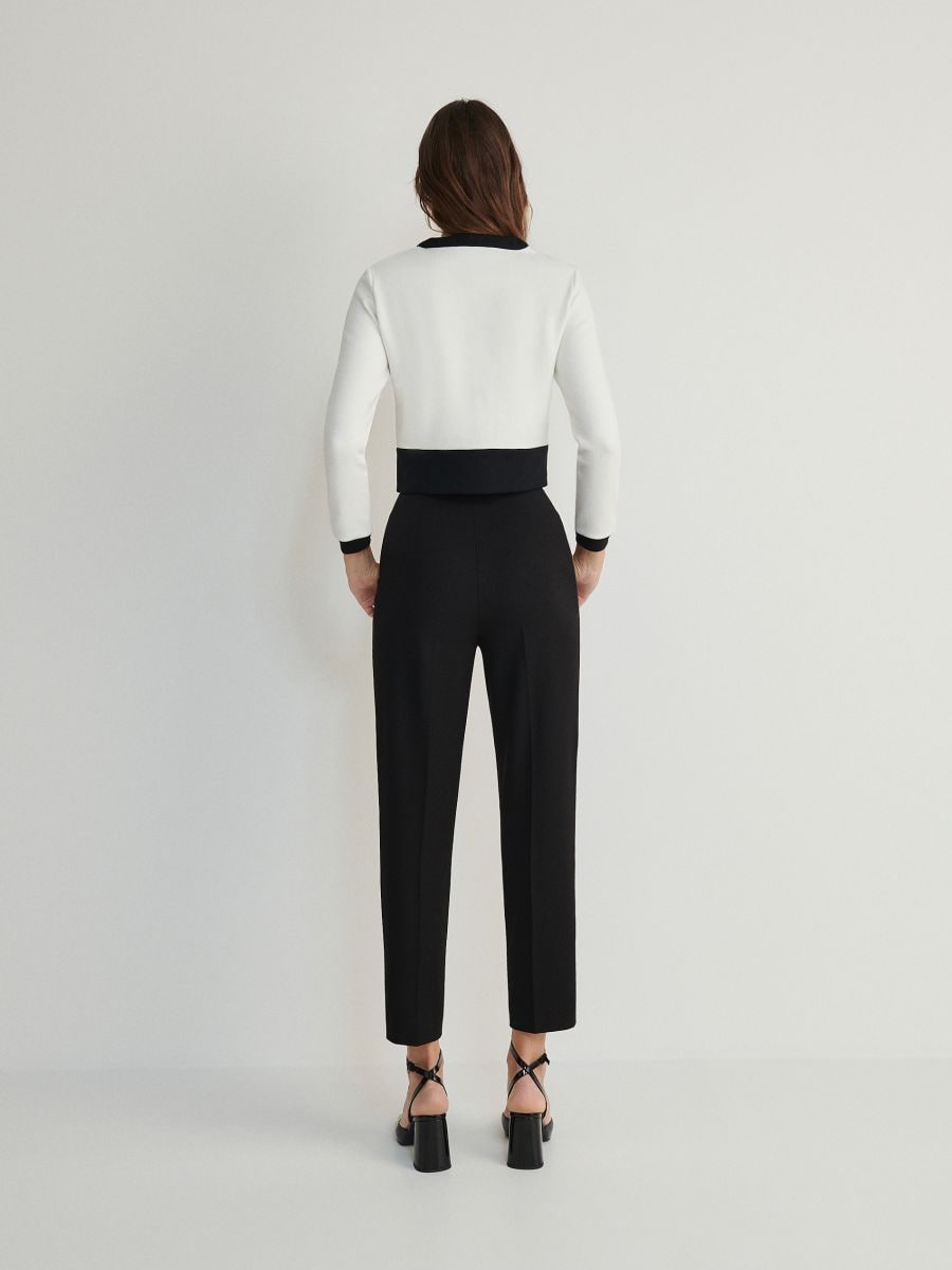 Trousers with gold tone buttons - black - RESERVED - 3
