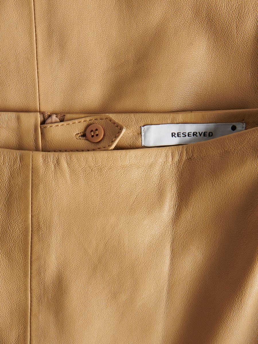 Midi krilo iz ovčje kože - beige - RESERVED - 2