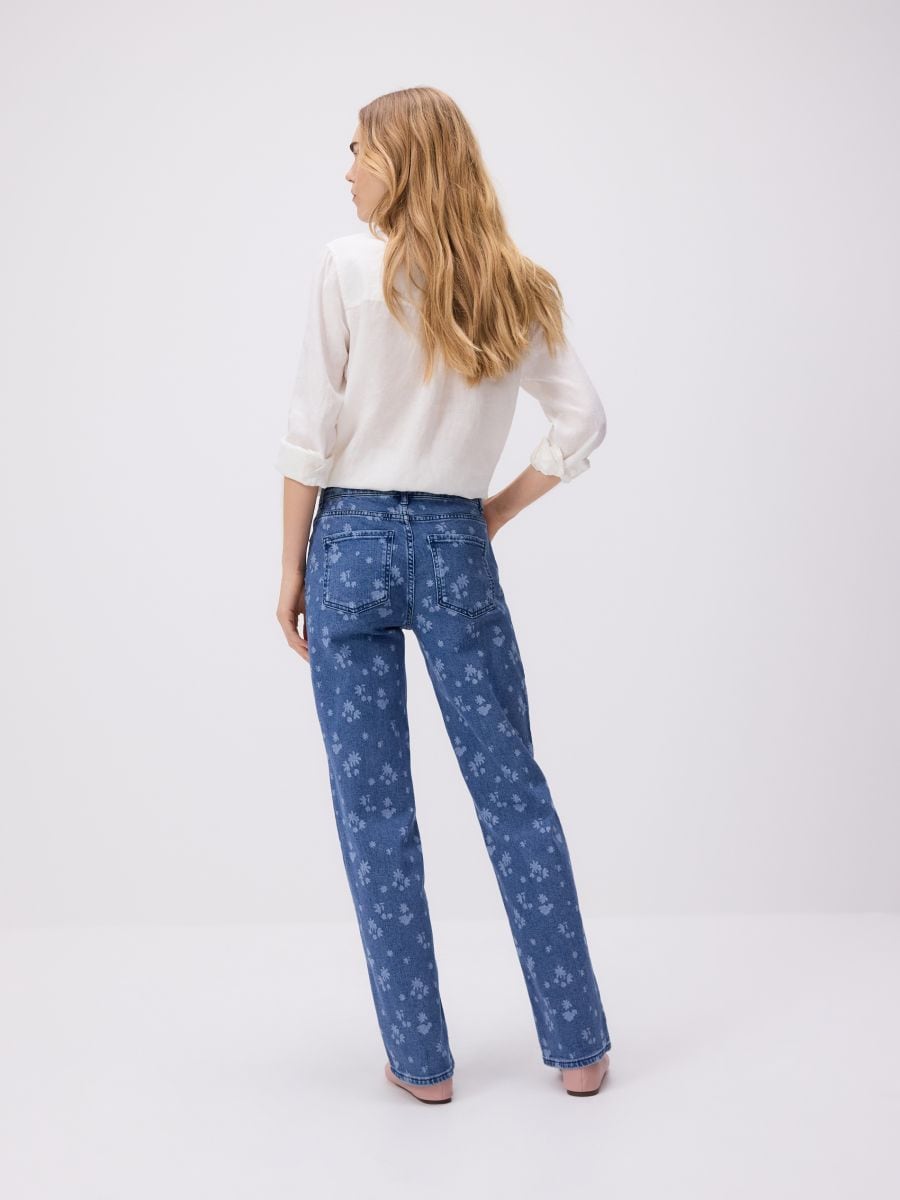 LADIES` JEANS TROUSERS - шарено - RESERVED - 3