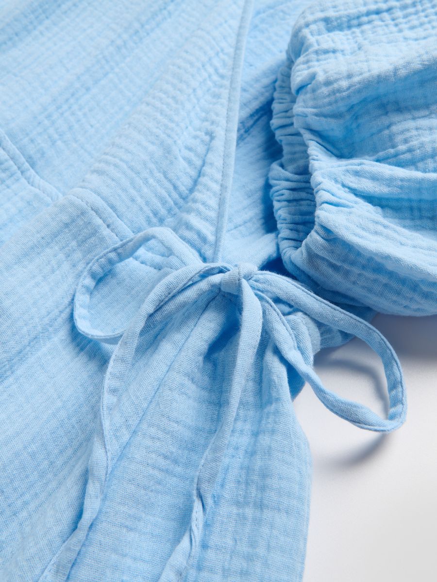 Robe midi en mousseline - bleu pâle - RESERVED - 7
