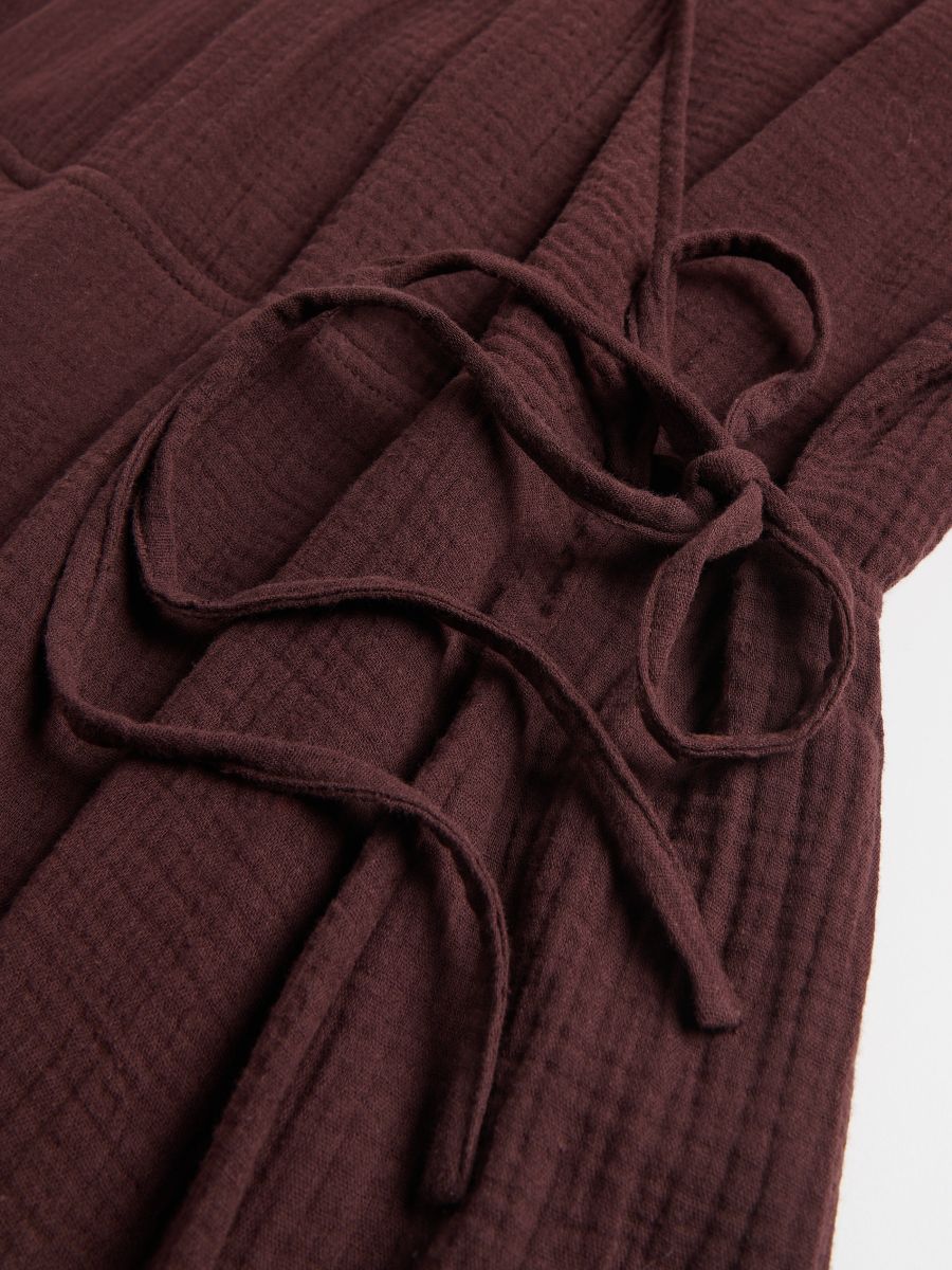 Robe midi en mousseline - Marron - RESERVED - 6