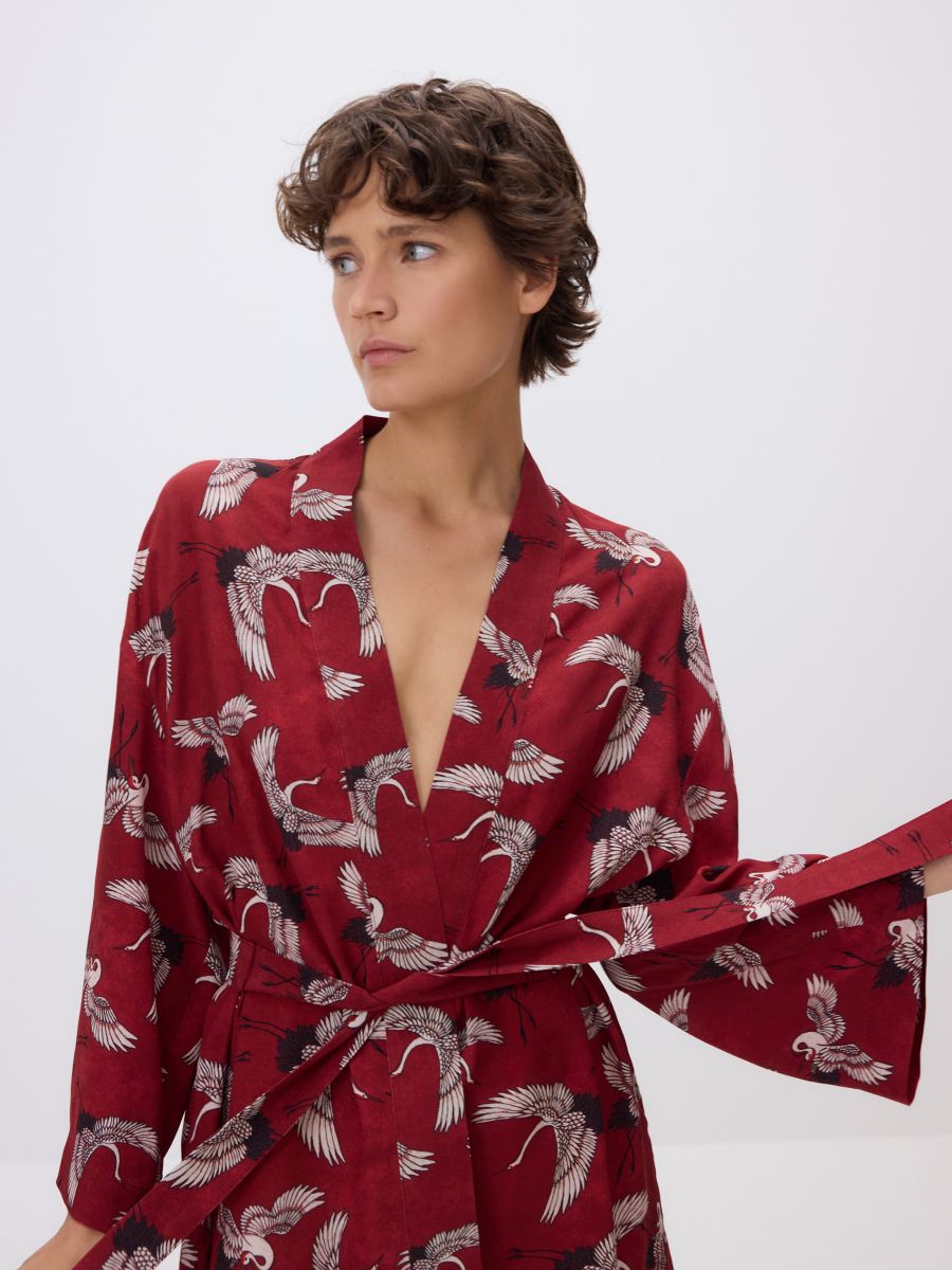 Wzorzyste kimono - wielobarwny - RESERVED