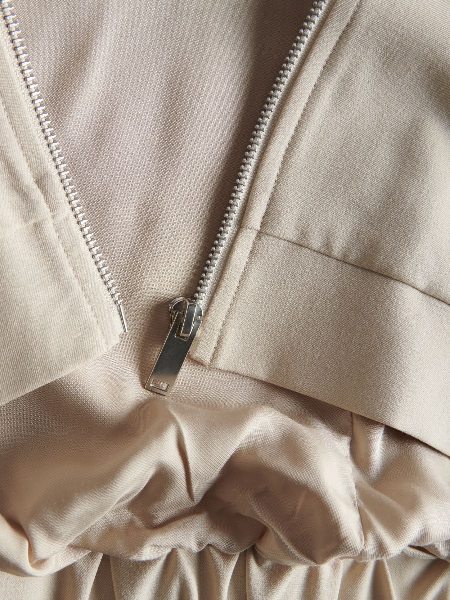 Bomber jacket with wool blend - beige - RESERVED - 5