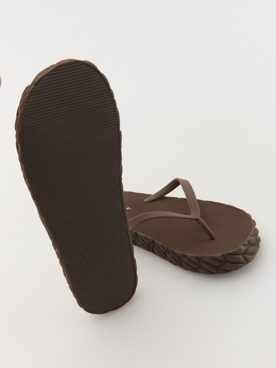 Flip flops - dark brown - RESERVED - 6