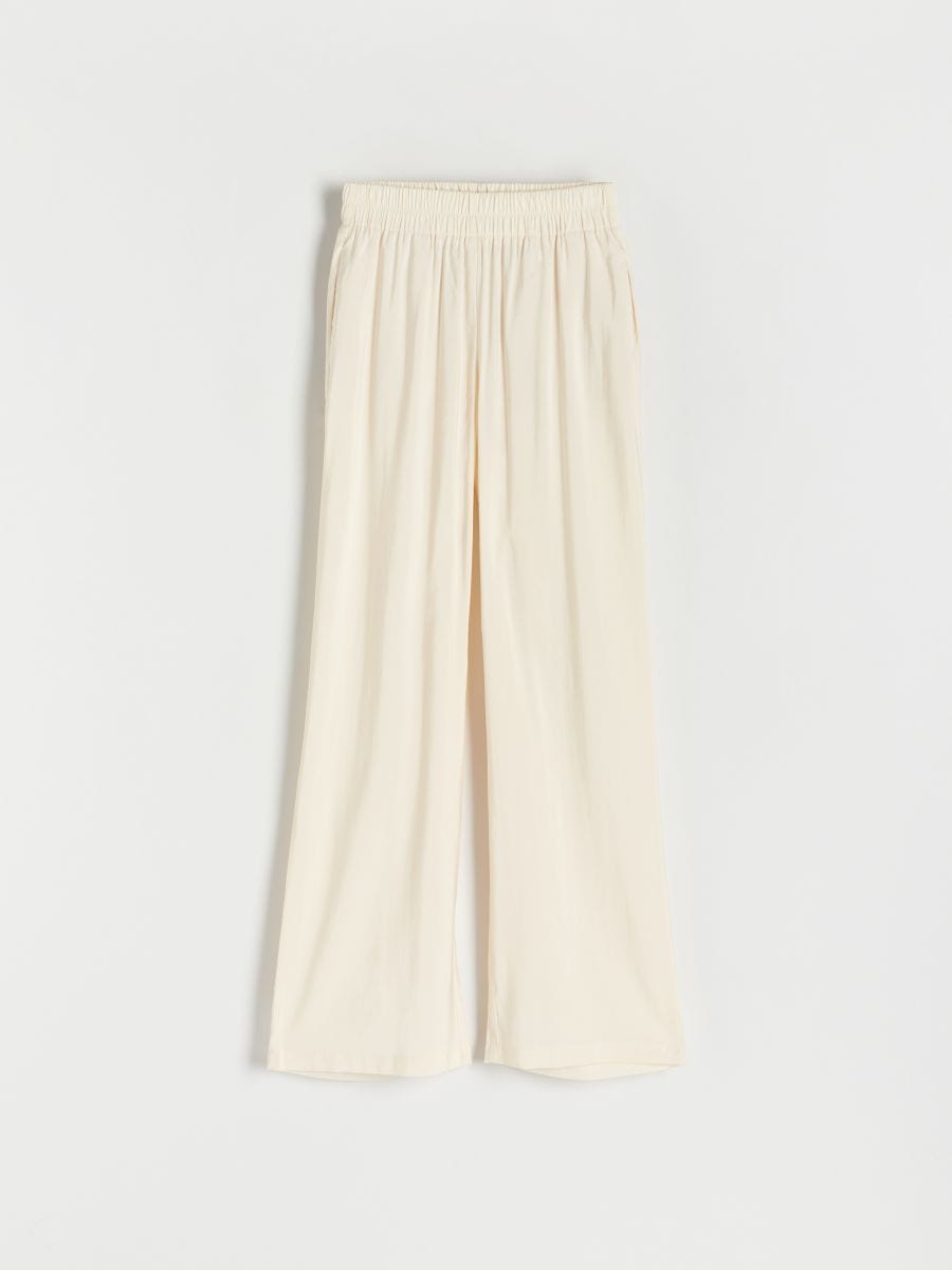 Viscose trousers - cream - RESERVED - 5