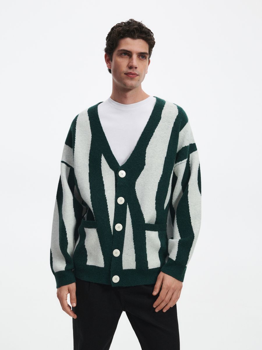 Oversize Pullover - dunkelgrün - RESERVED