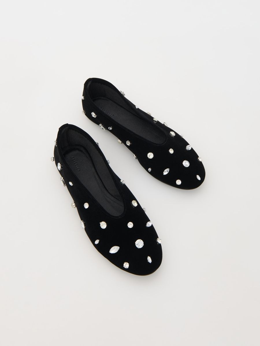 Ballet flats with decorative studs - black - RESERVED - 2