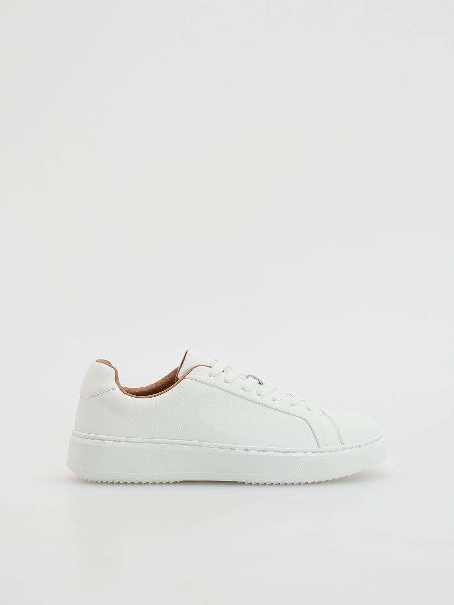 Leather rich sneakers - white - RESERVED