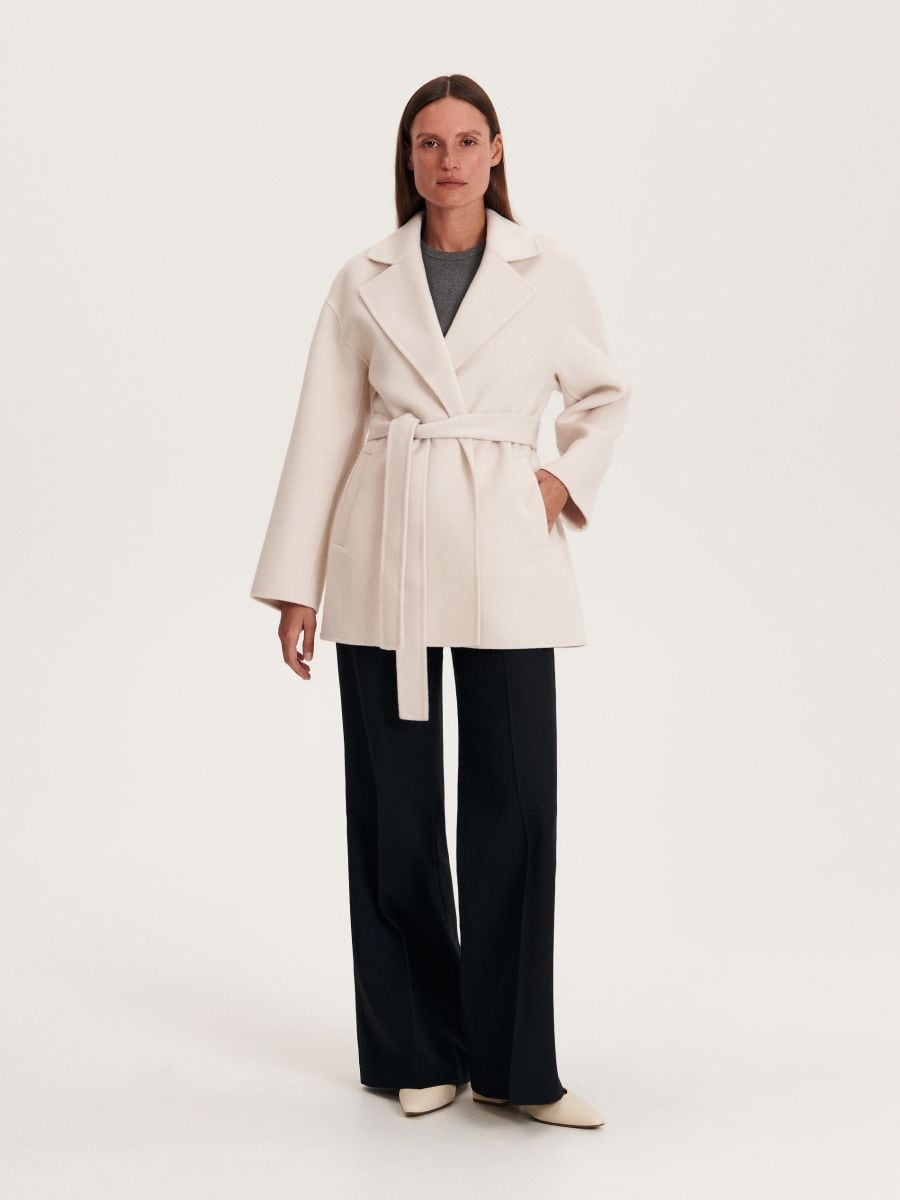 Wool coat - cream - RESERVED - 3
