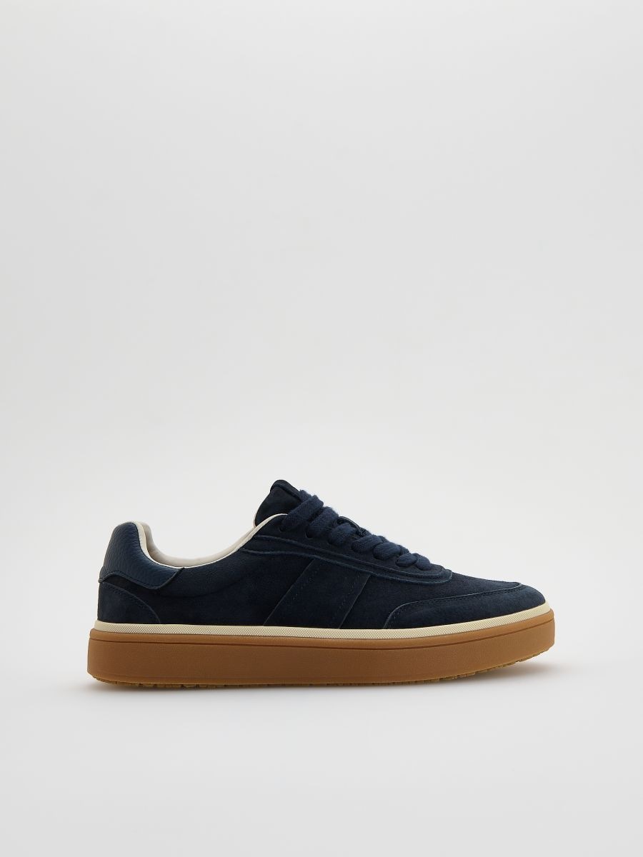 Suede sneakers - navy - RESERVED