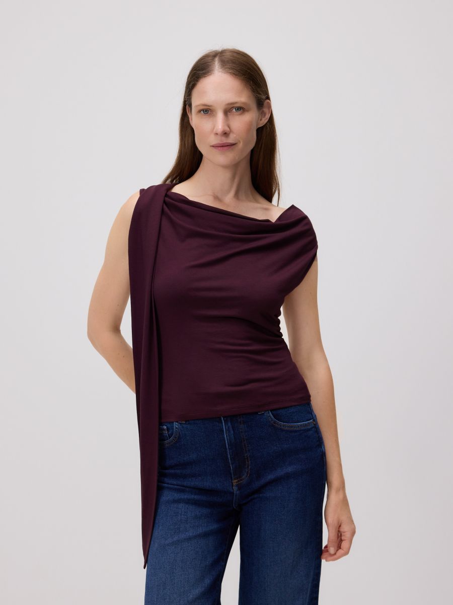 LADIES` BLOUSE - dark violet - RESERVED