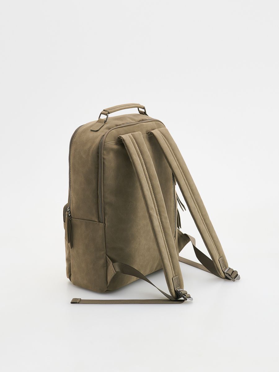 Faux suede backpack Color beige - RESERVED - 500CQ-08X