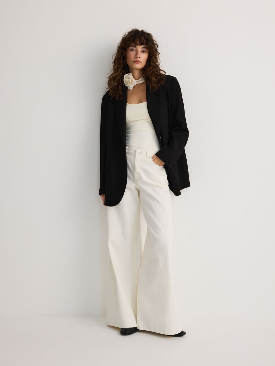 Plain spaghetti strap top - cream - RESERVED - 2