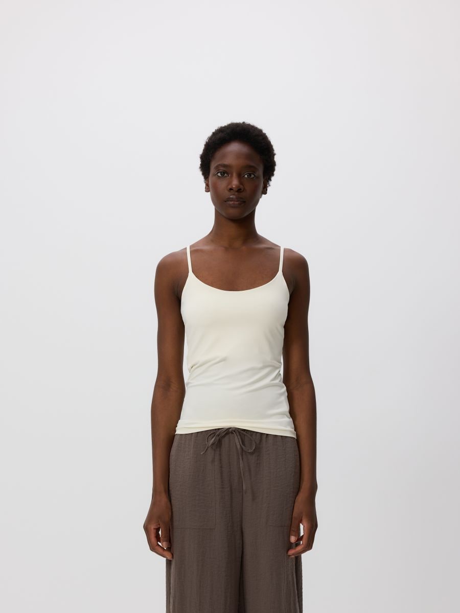 LADIES` SINGLET - ΚΡΕΜ - RESERVED - 2