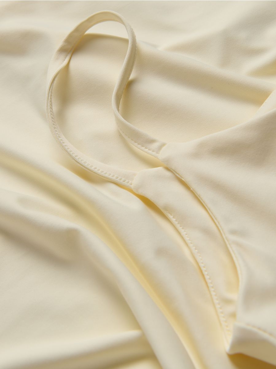 Plain spaghetti strap top - cream - RESERVED - 6