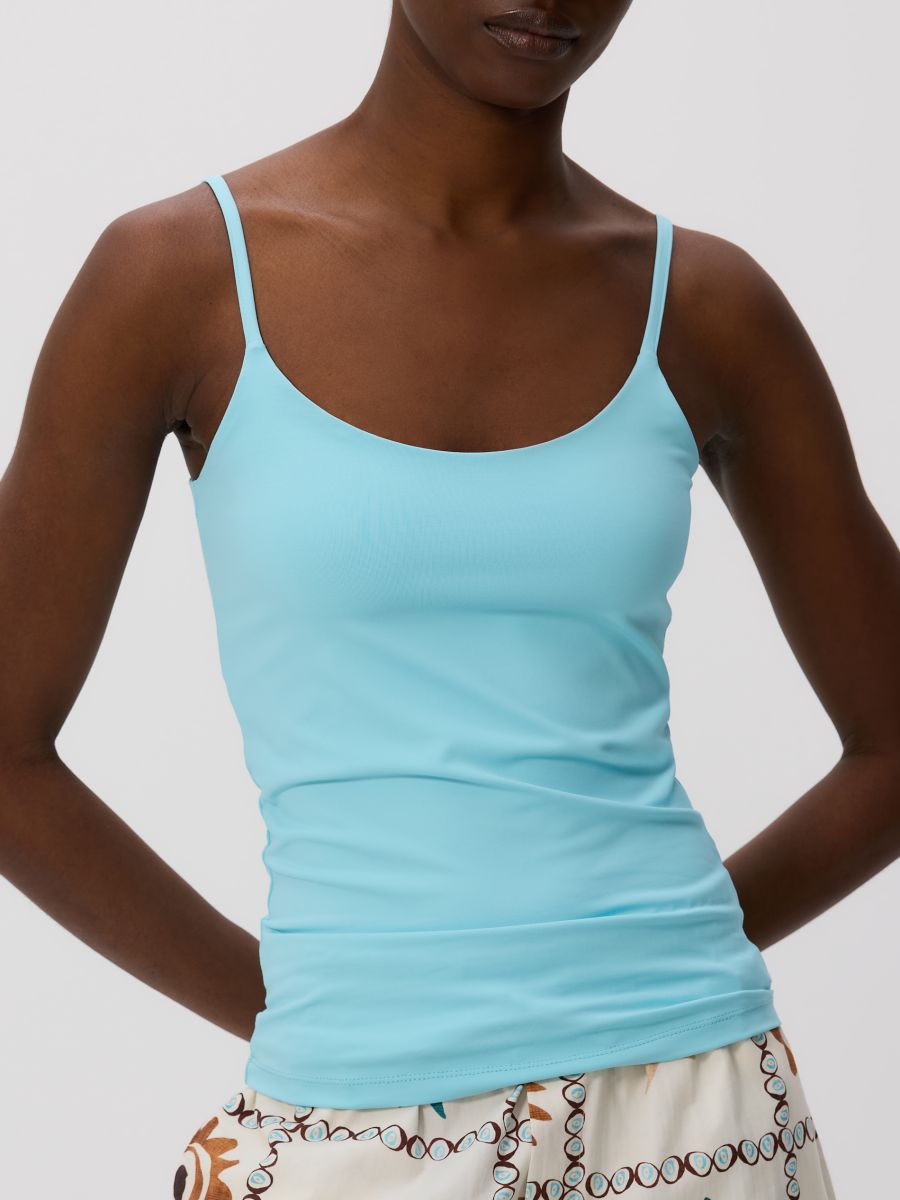 LADIES` SINGLET - light turquoise - RESERVED - 4