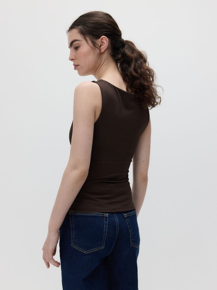 Plain top - dark brown - RESERVED - 3