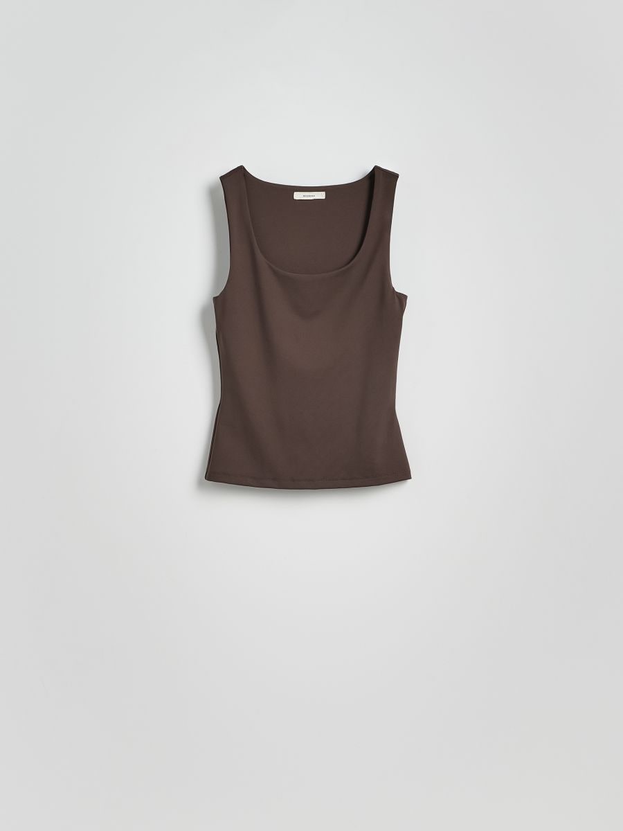 Plain top - dark brown - RESERVED - 4
