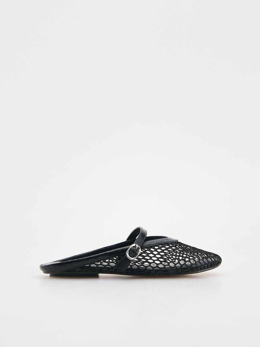 Mules ajourées avec bride - Noir - RESERVED - 2